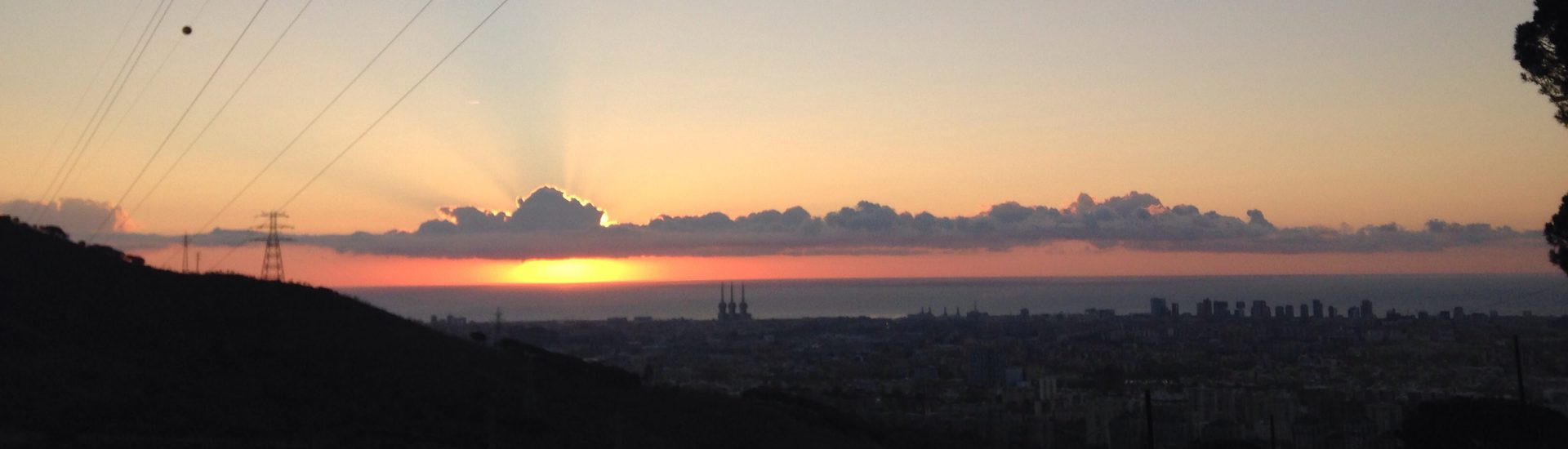 amanecer sobre Barcelona